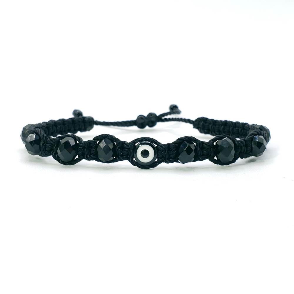 Bracelet, evil eye protection, black string, evil eye, good luck charm